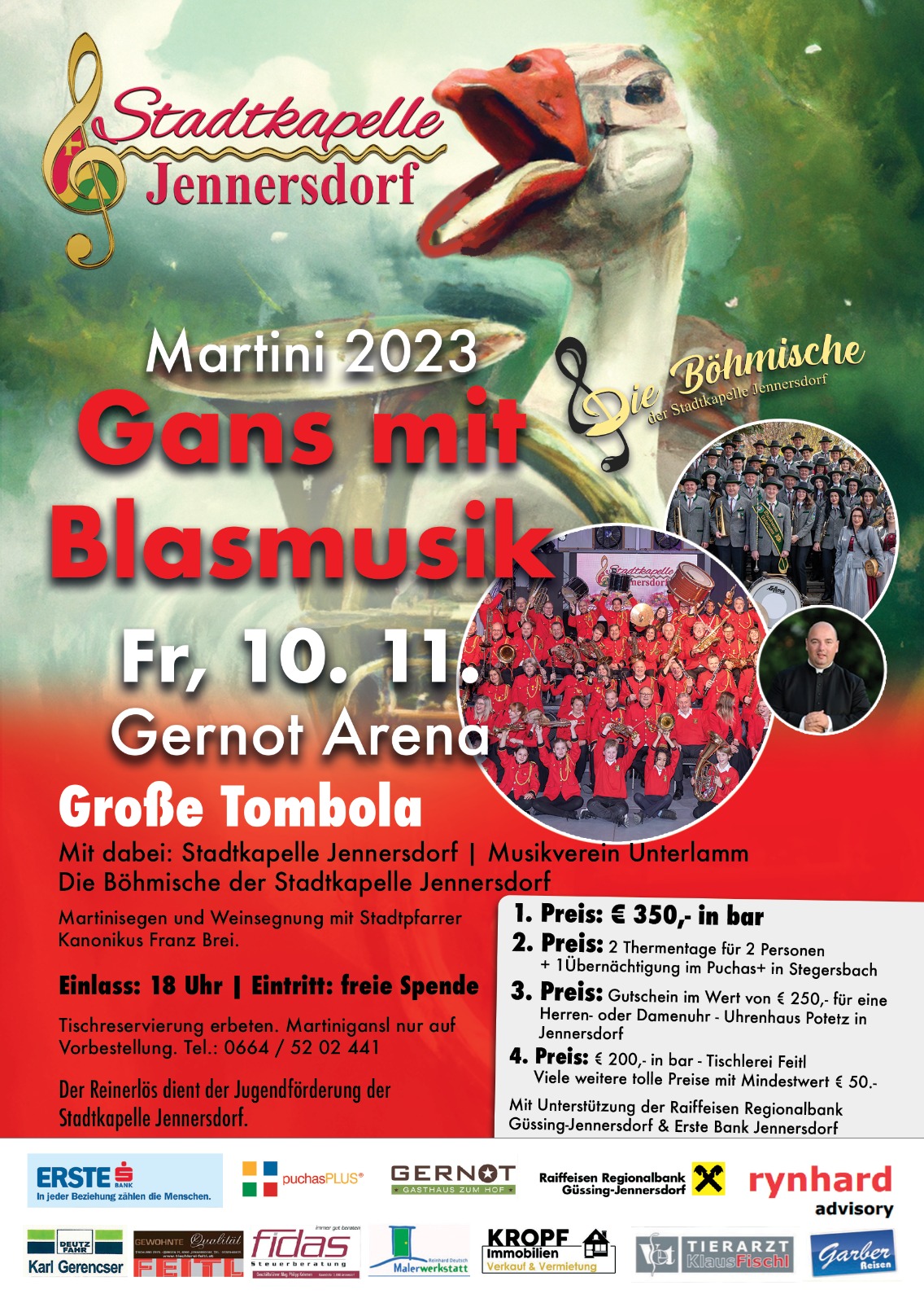 Gans mit Blasmusik - Stadtkapelle Jennersdorf